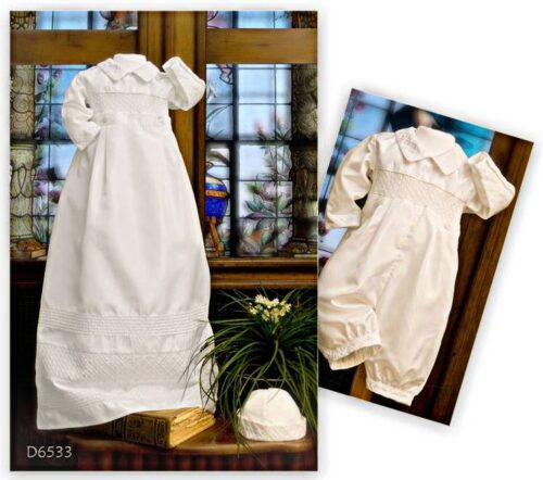 Silk Christening Gown Romper